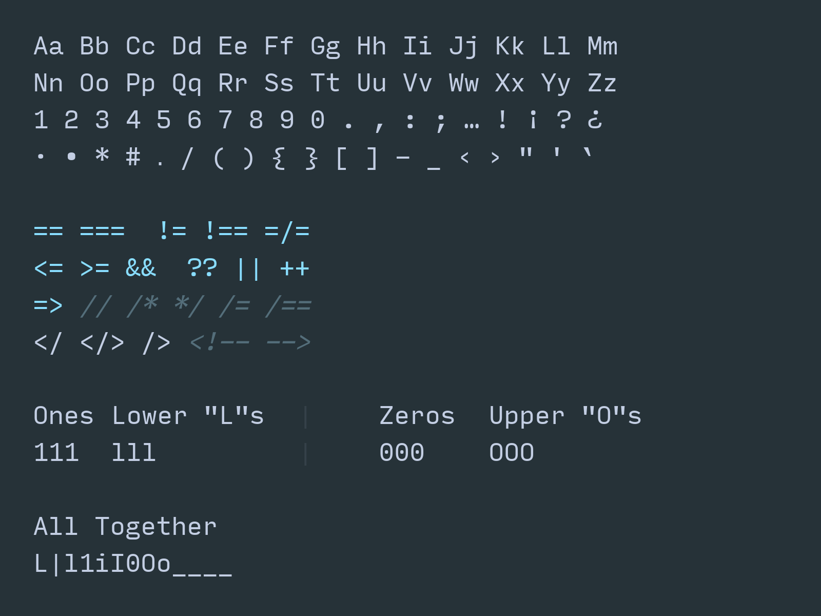 Coding Fonts — Input on CSS-Tricks
